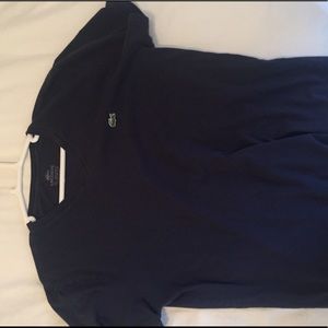 Navy Lacoste Men’s Medium V neck t shirt